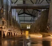 Cave viticole rempli de cuves