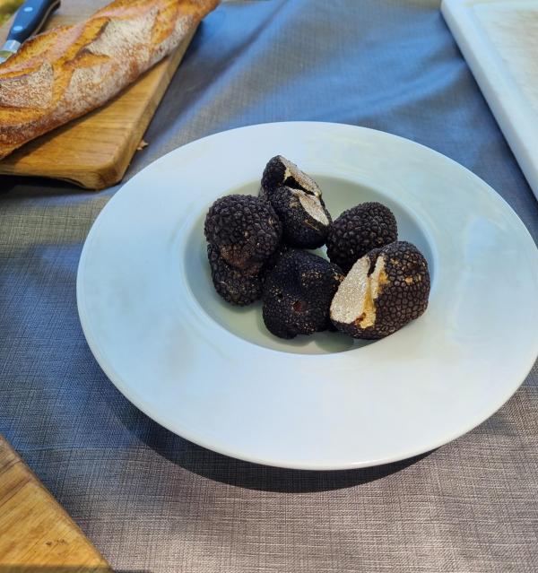 Repas truffe dans les jardins Château Pesquié