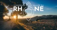 Paysages et vignes en hiver dans les vignobles de la Vallée du Rhône