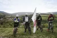 Quatre participants à l'activité Wine and Ride