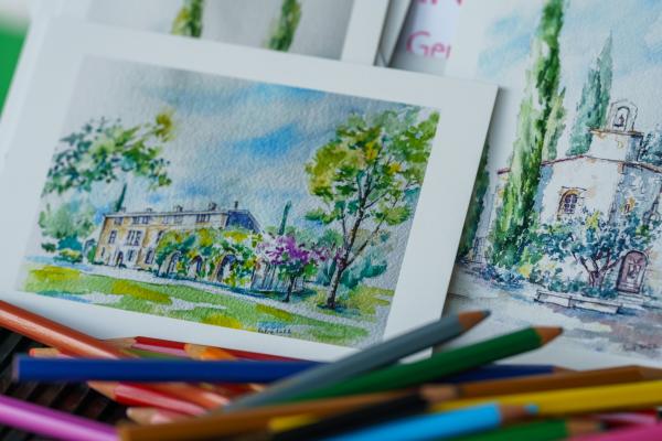 Stage d'Aquarelle au Château de Sannes