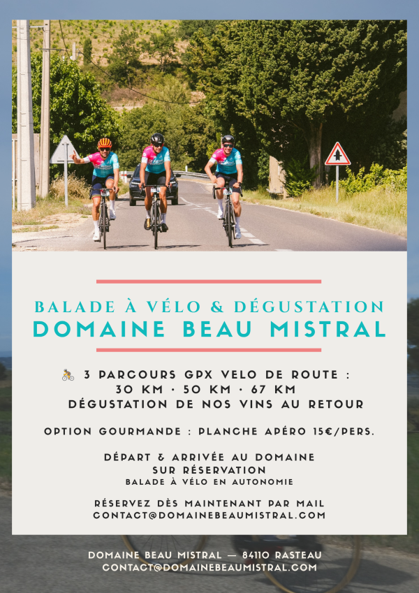 Balade à vélo & Dégustation - Domaine Beau Mistral